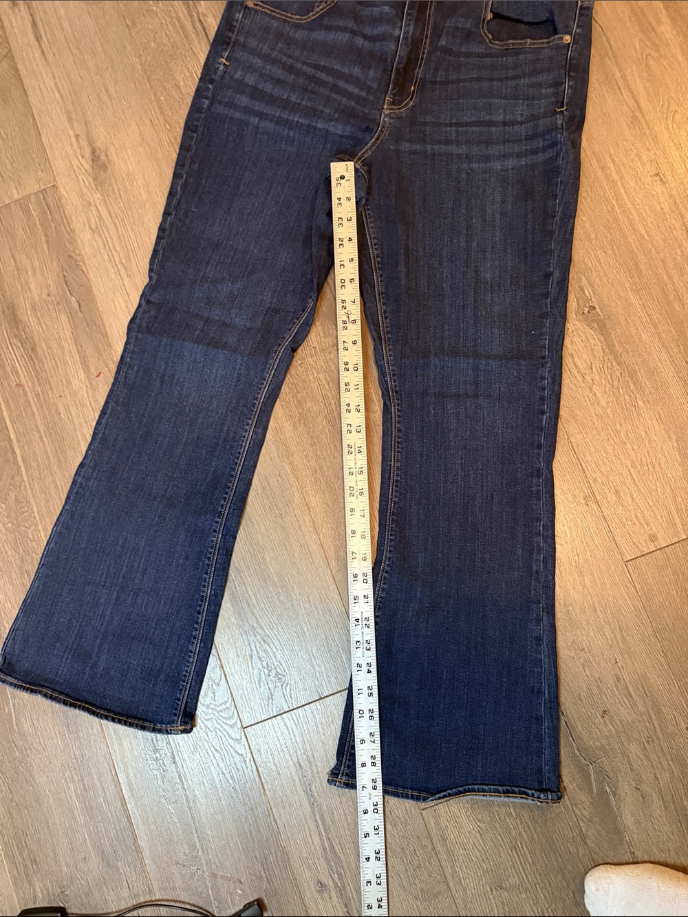 American Eagle Outfitters Dark Indigo Flare Jeans - Picture 6 of 6